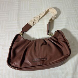 Lucky Brand Jixi Leather Shoulder Crossbody Bag Y2K Coquette Color Brownstone